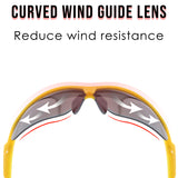 Ptcol ™ Safety Glasses for Sport & Work, Anti-fog Scratch Resistant Sunglasses, Smoke Tinted Lens & Non-Slip Grips, Protect UV